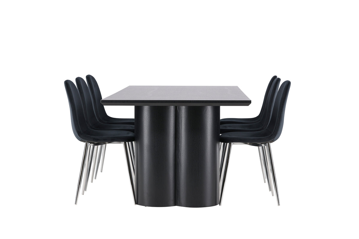 Olivia Matbord med Polar Stolarna – MDF