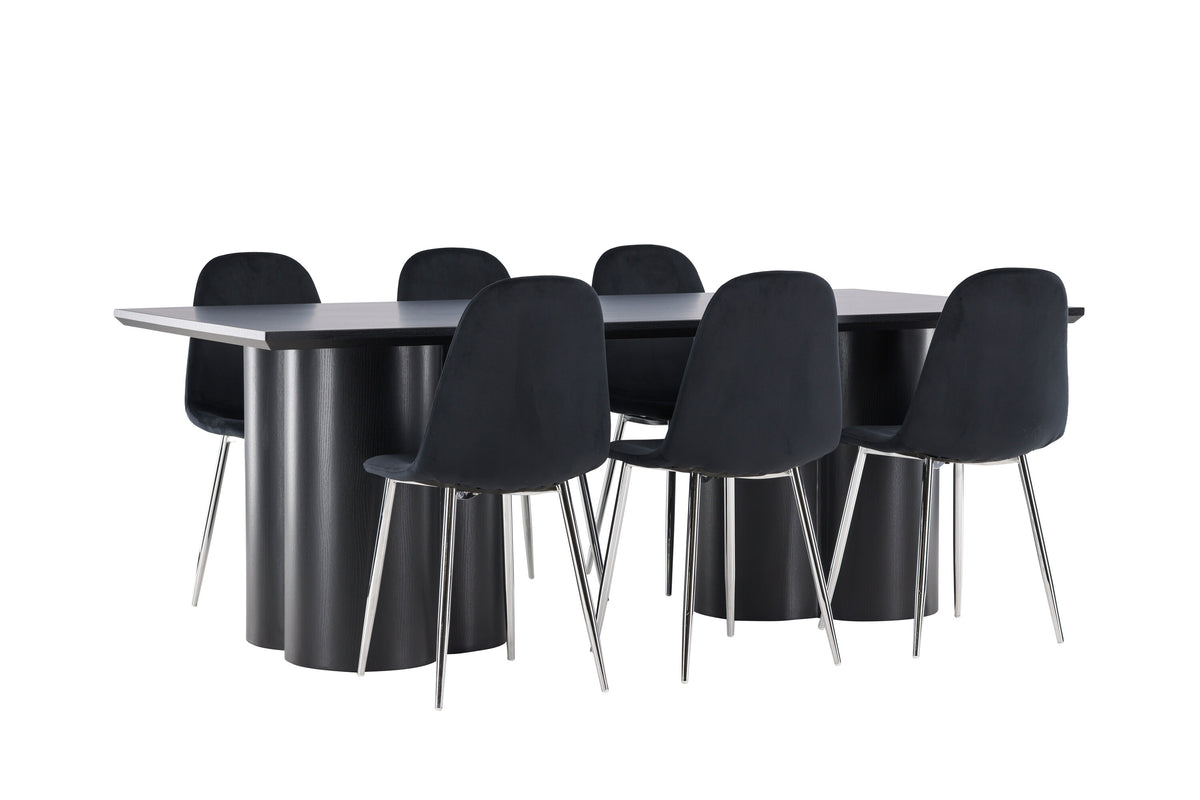 Olivia Matbord med Polar Stolarna – MDF