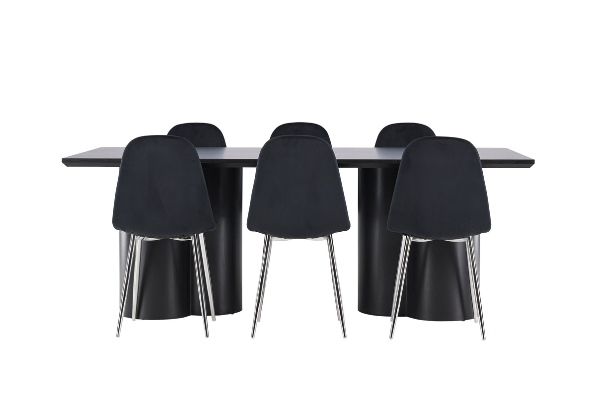 Olivia Matbord med Polar Stolarna – MDF