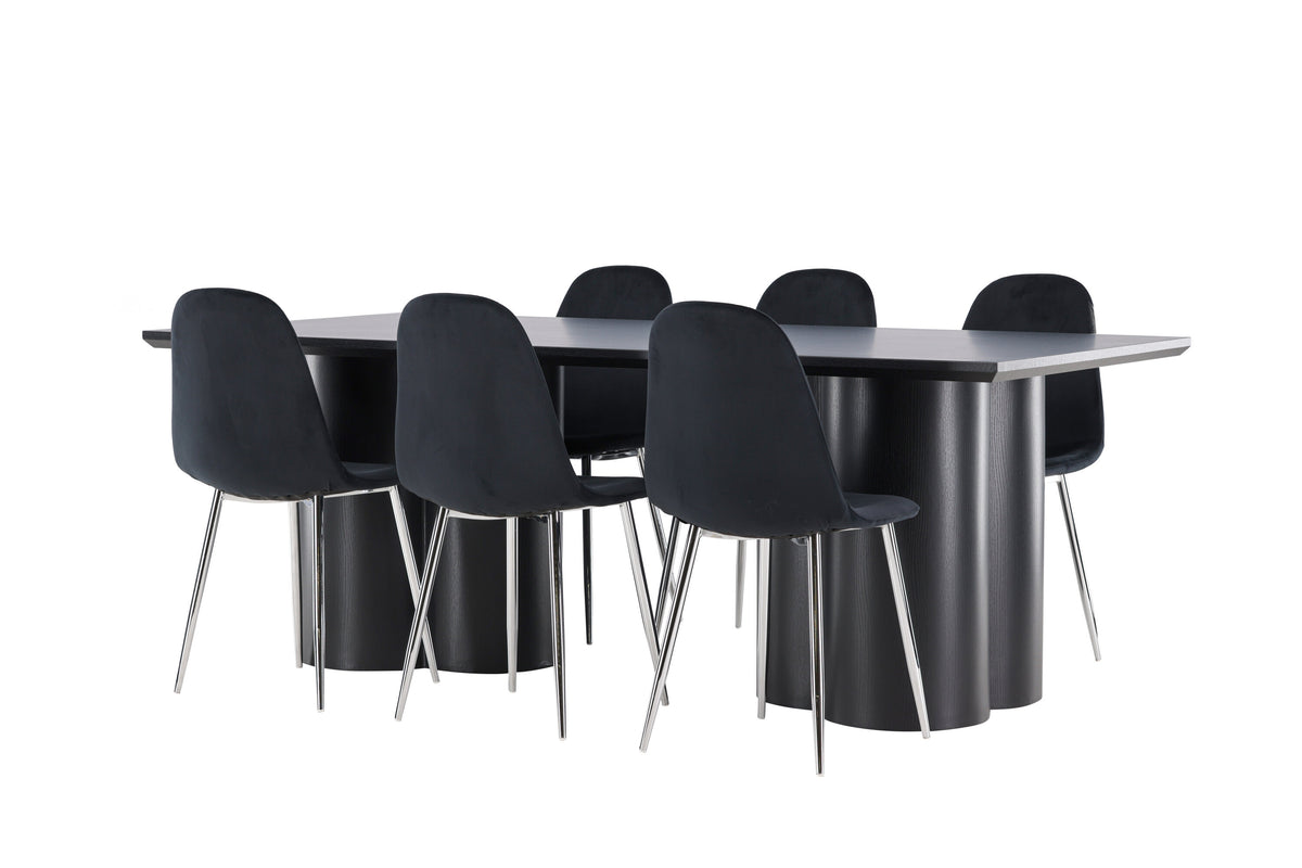 Olivia Matbord med Polar Stolarna – MDF