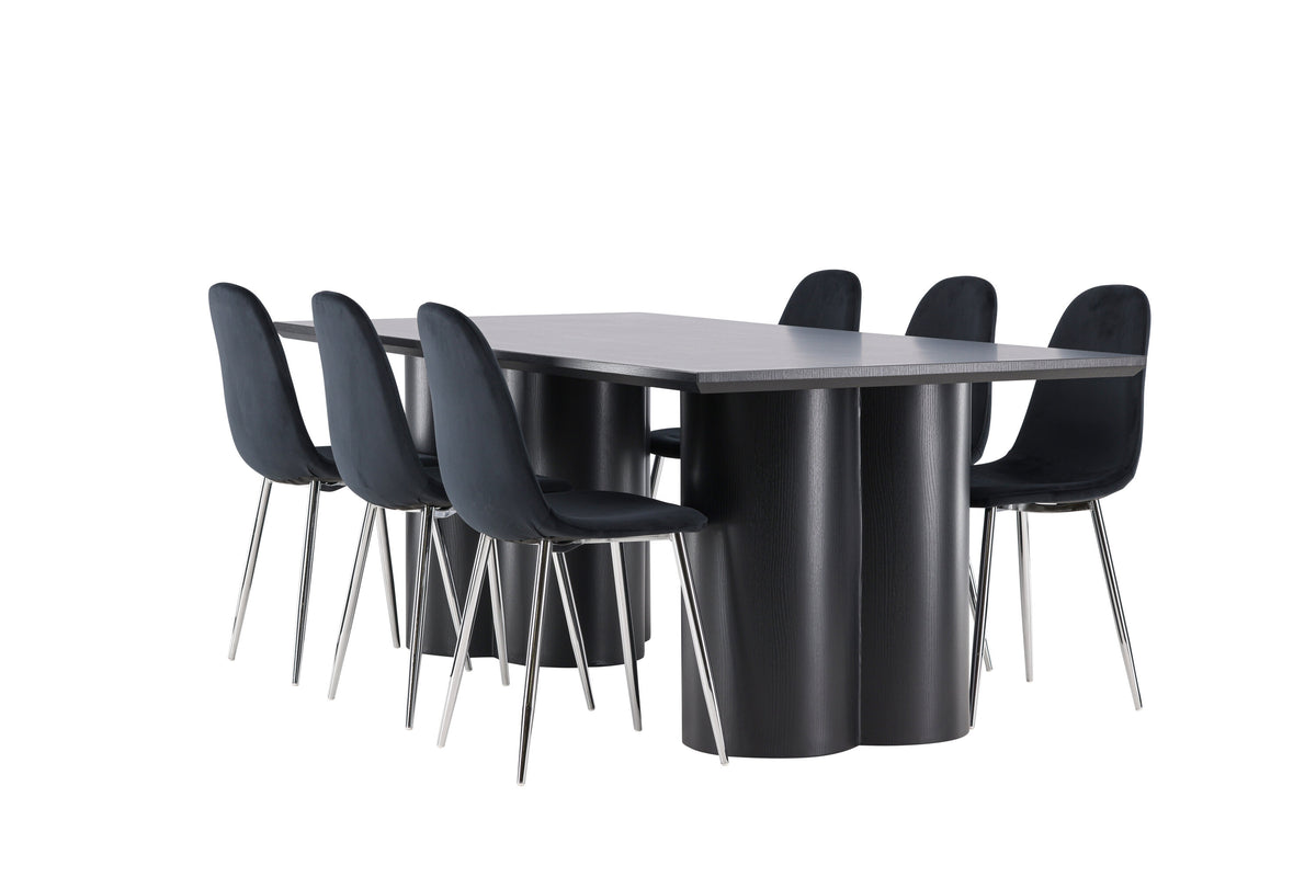 Olivia Matbord med Polar Stolarna – MDF