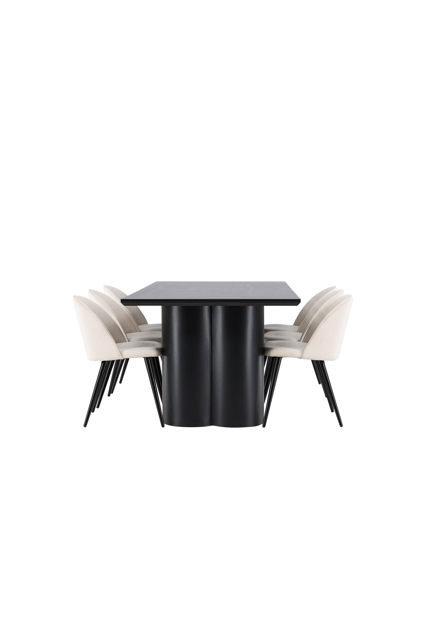 Olivia Matbord med Velvet Stolarna – MDF