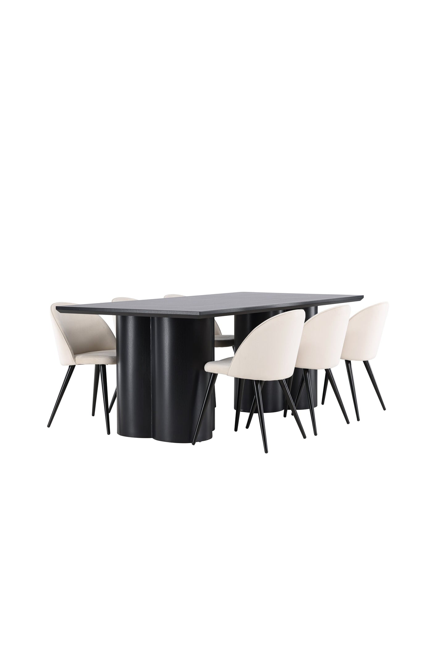 Olivia Matbord med Velvet Stolarna – MDF