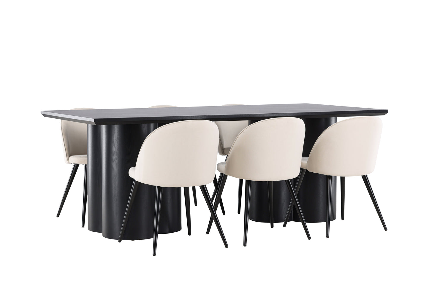 Olivia Matbord med Velvet Stolarna – MDF