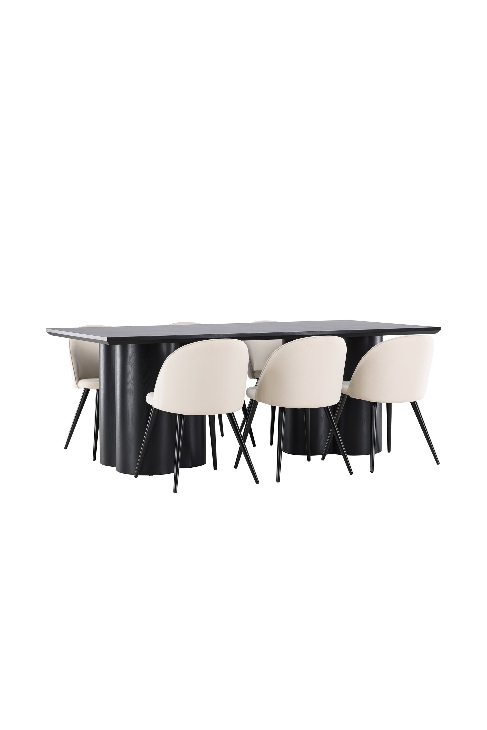 Olivia Matbord med Velvet Stolarna – MDF