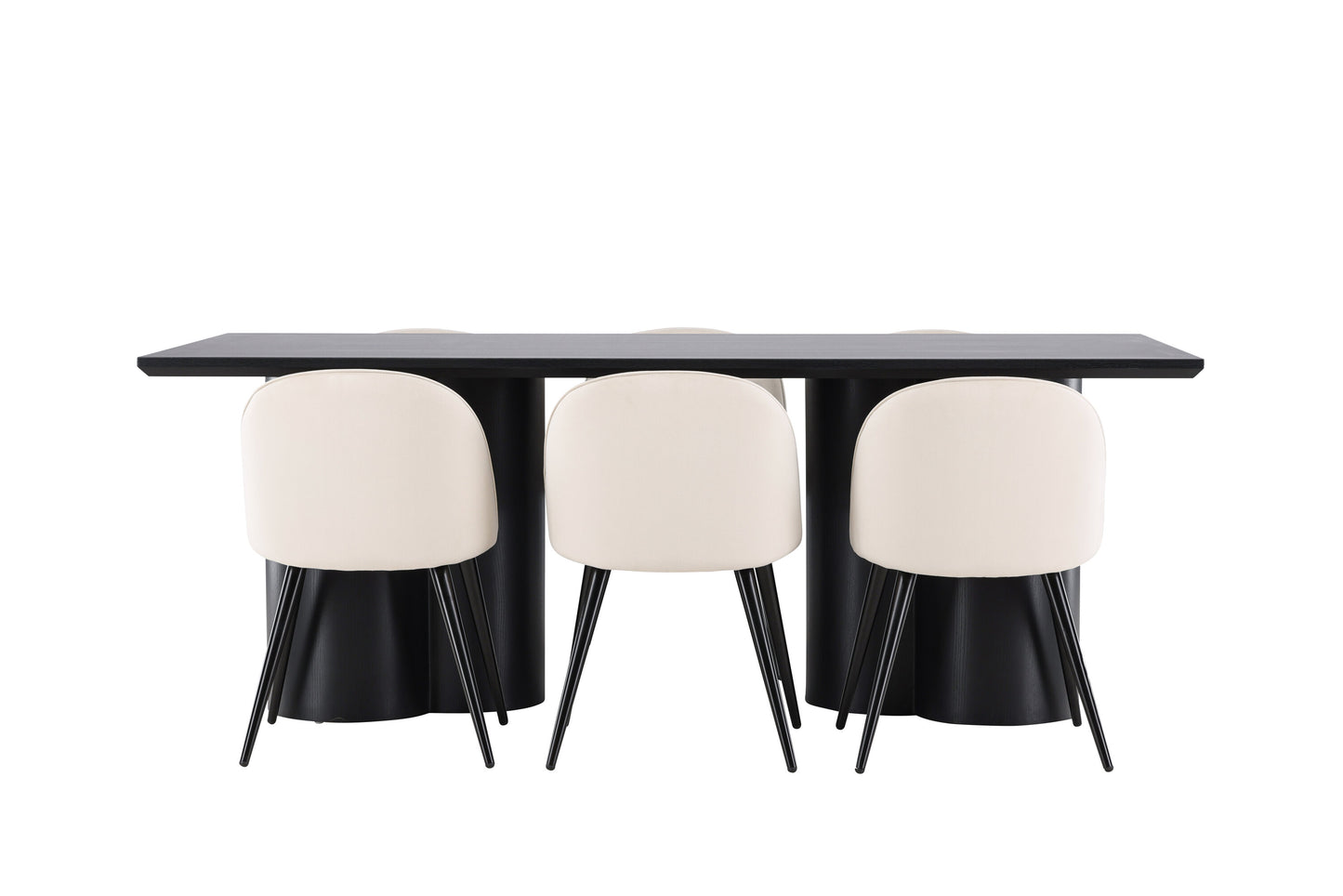 Olivia Matbord med Velvet Stolarna – MDF