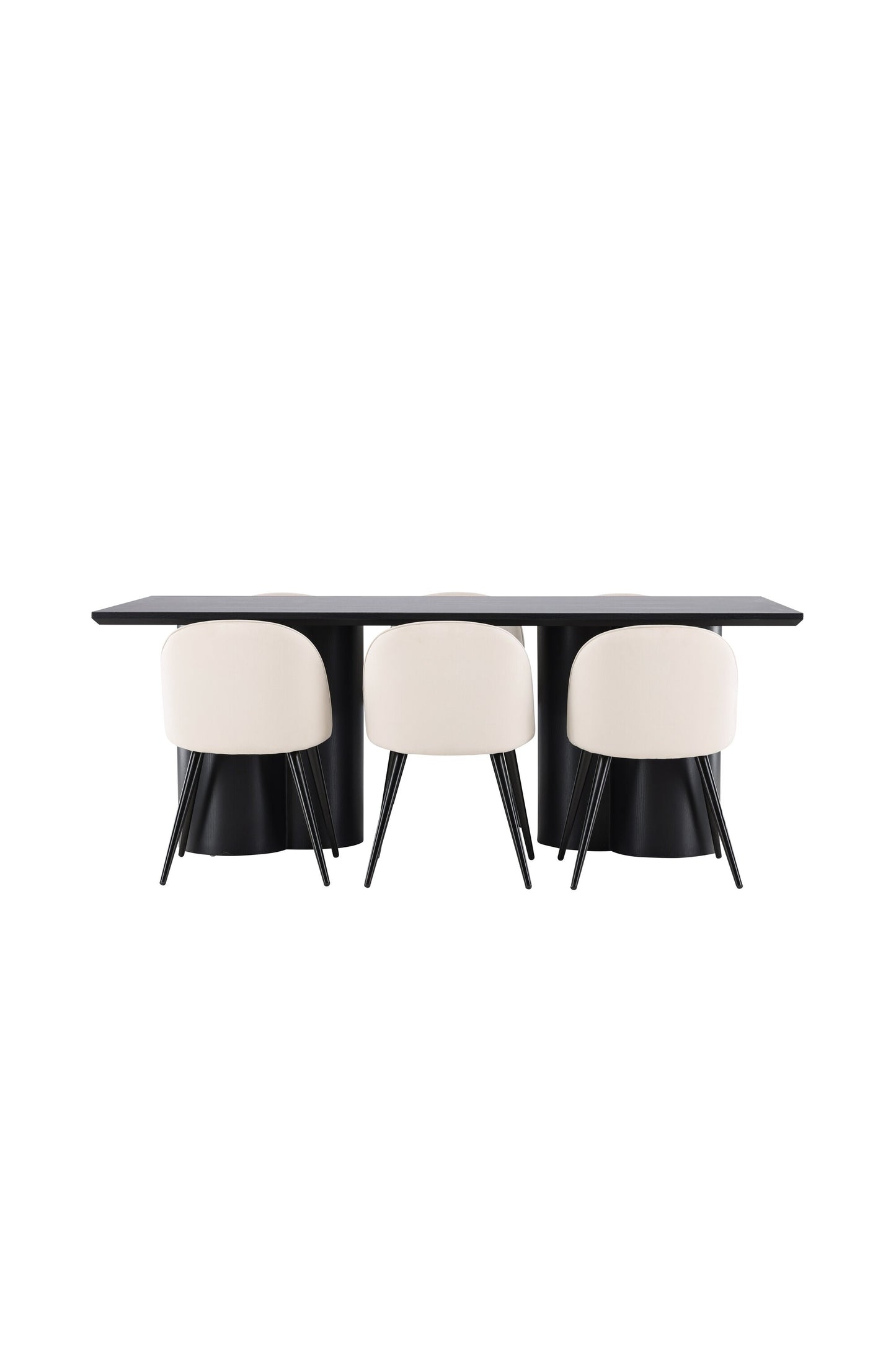 Olivia Matbord med Velvet Stolarna – MDF