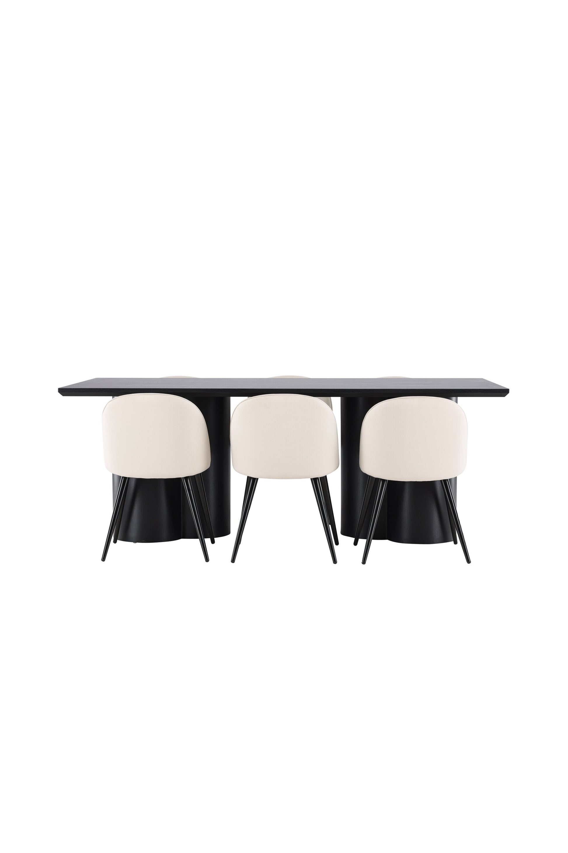 Olivia Matbord med Velvet Stolarna – MDF