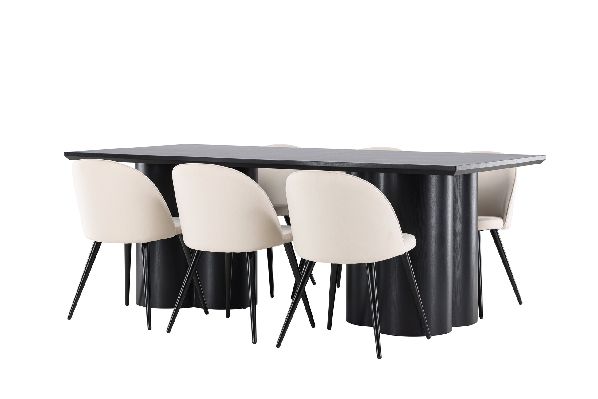 Olivia Matbord med Velvet Stolarna – MDF