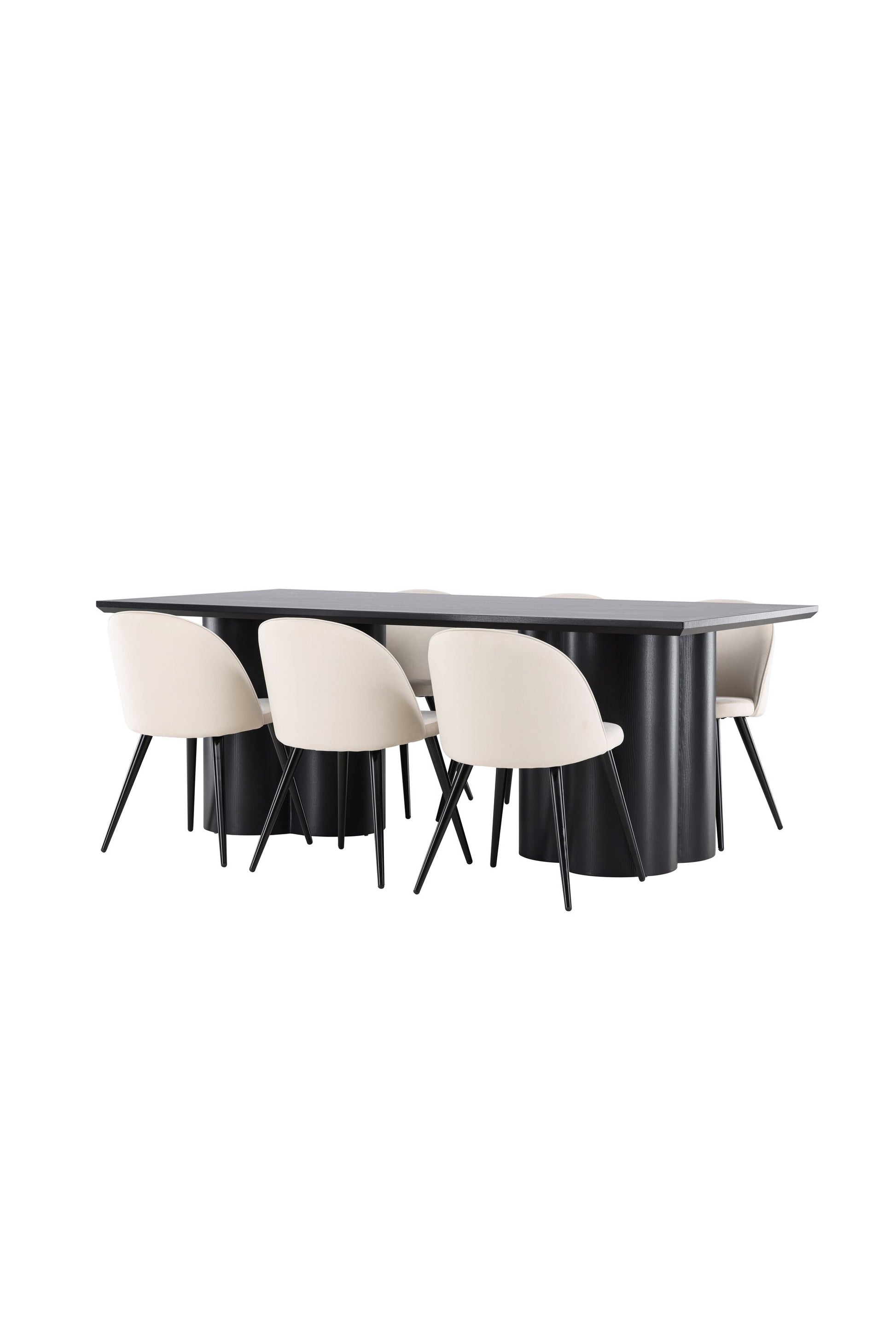 Olivia Matbord med Velvet Stolarna – MDF