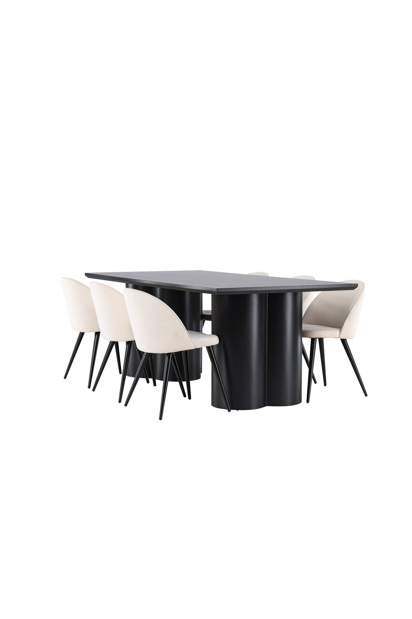 Olivia Matbord med Velvet Stolarna – MDF