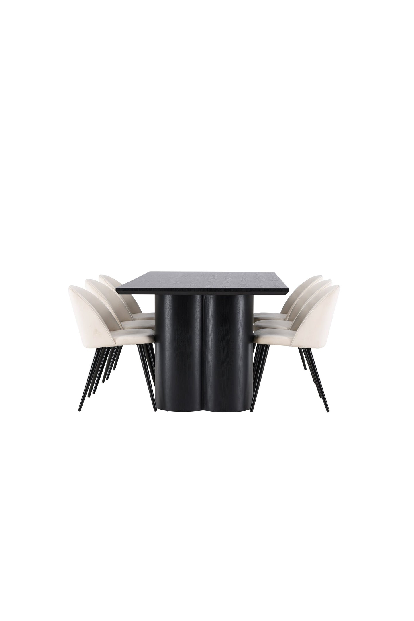 Olivia Matbord med Velvet Stolarna – MDF