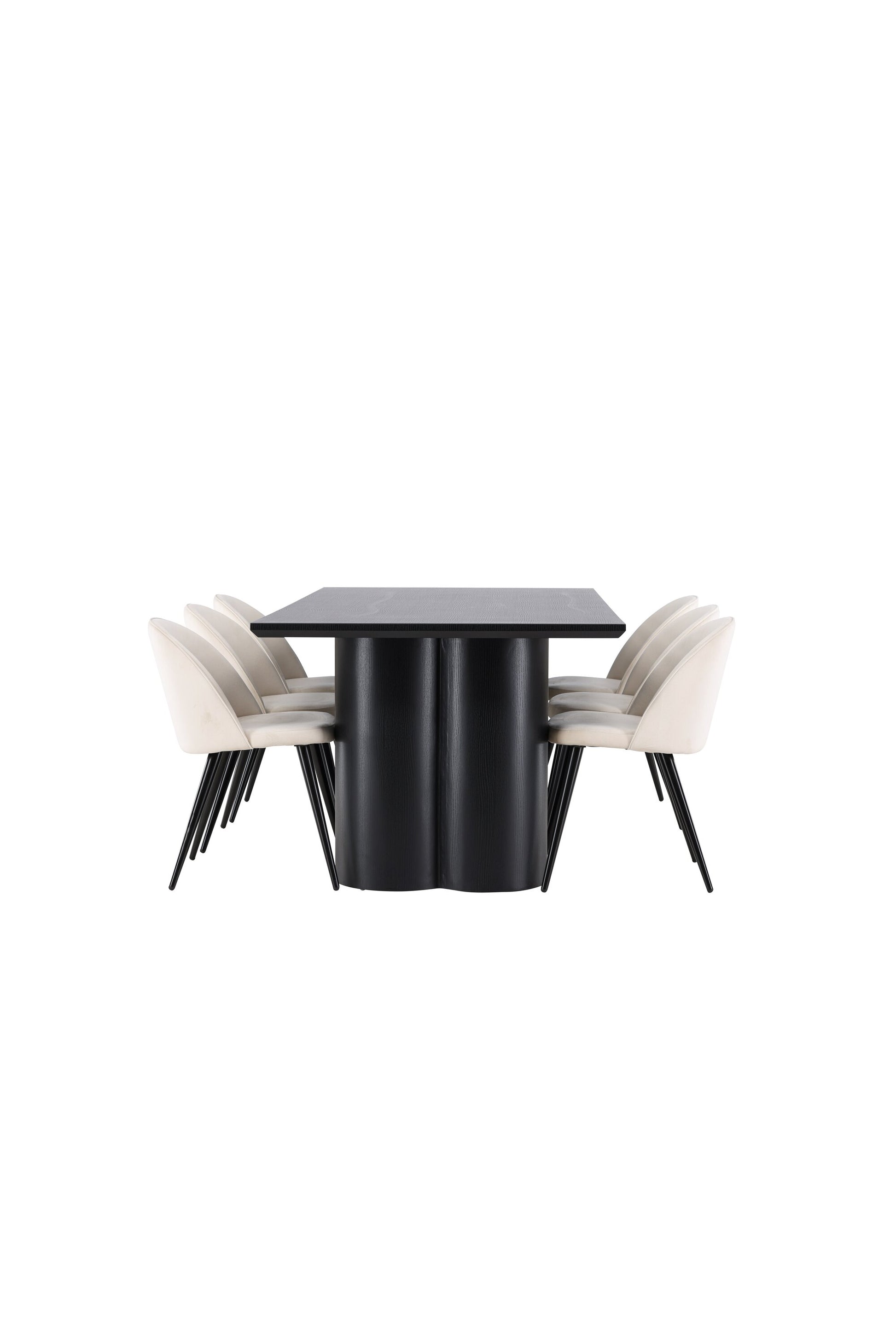 Olivia Matbord med Velvet Stolarna – MDF