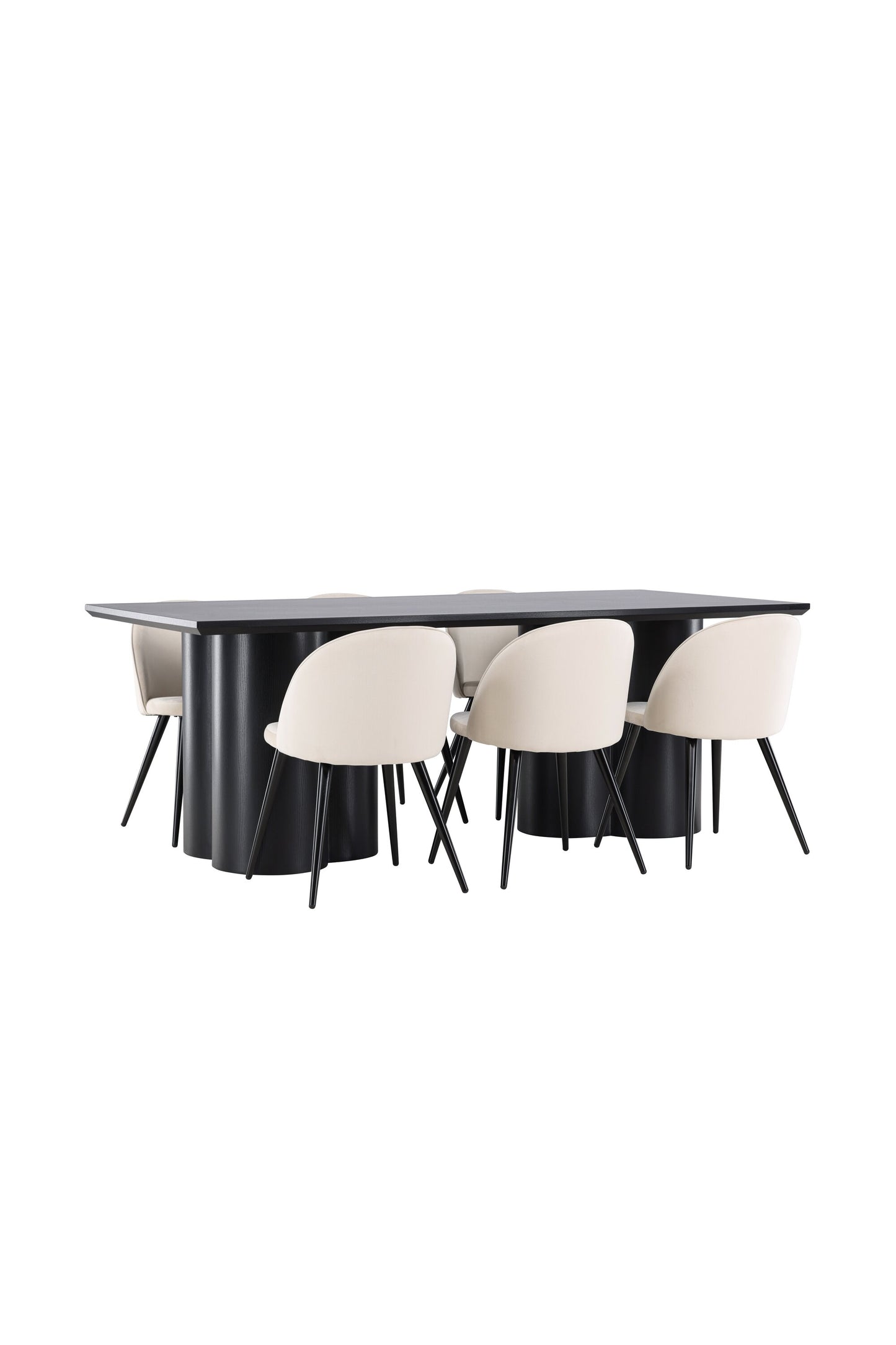 Olivia Matbord med Velvet Stolarna – MDF