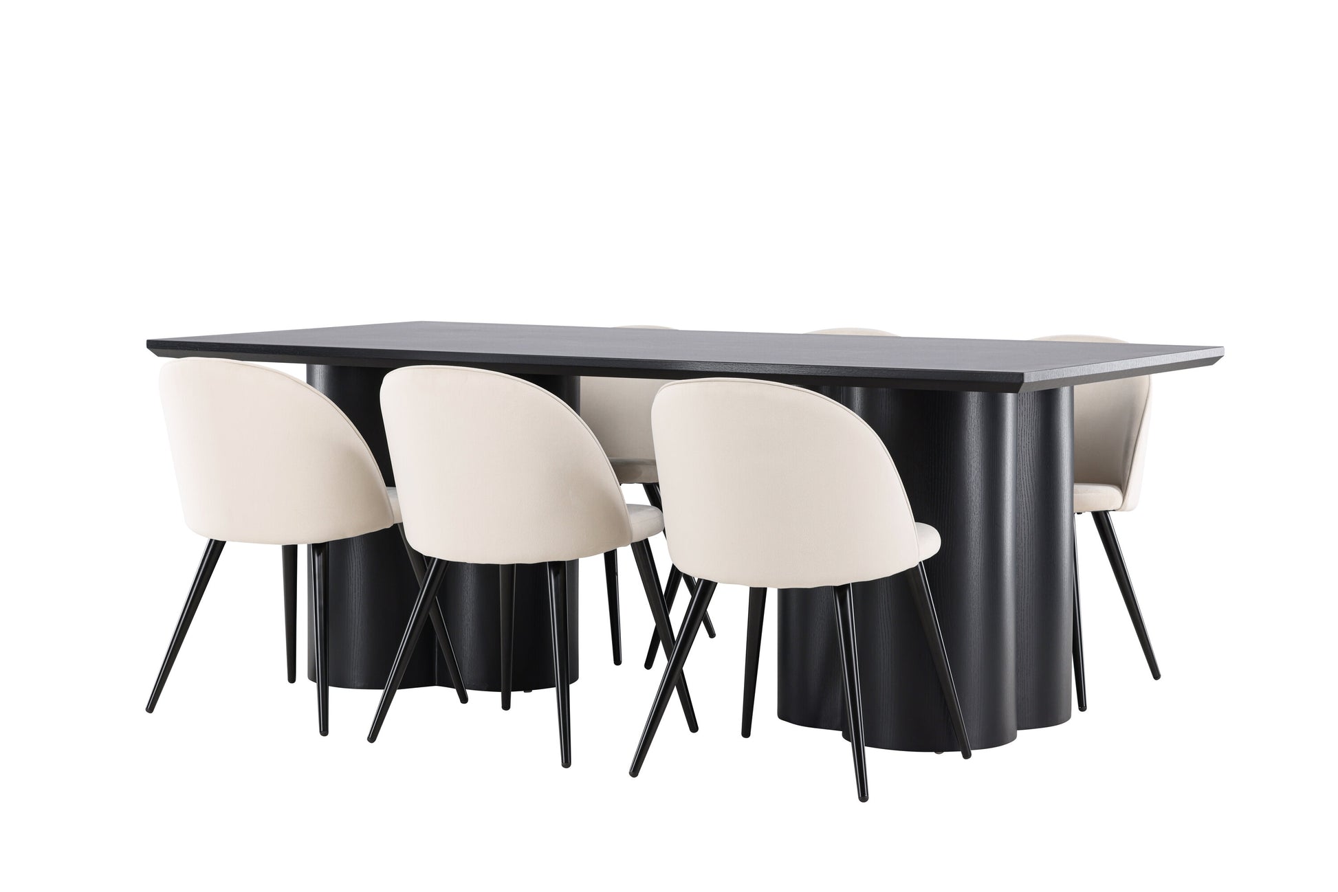 Olivia Matbord med Velvet Stolarna – MDF