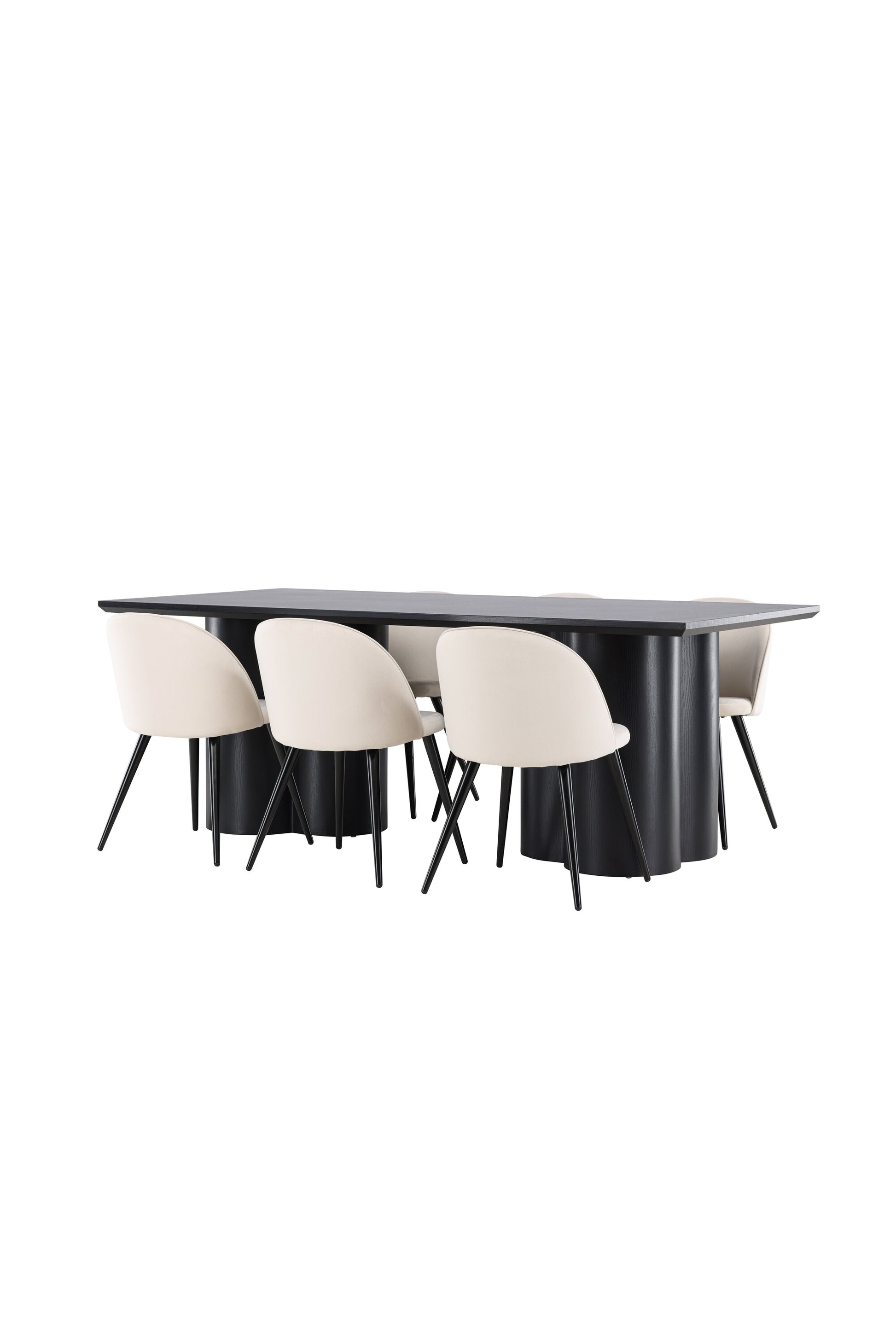 Olivia Matbord med Velvet Stolarna – MDF