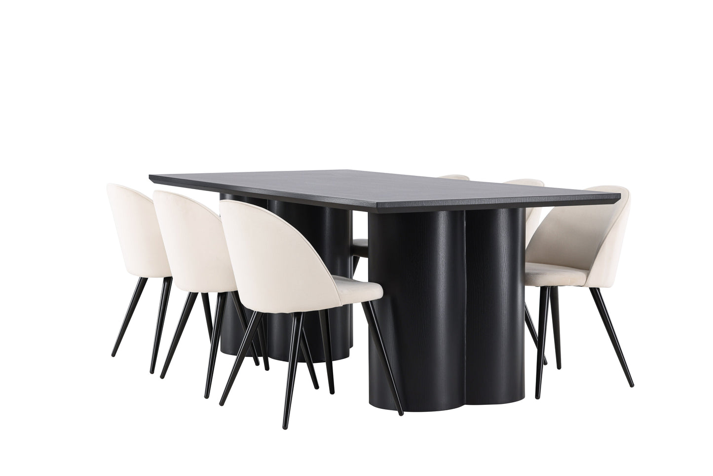Olivia Matbord med Velvet Stolarna – MDF