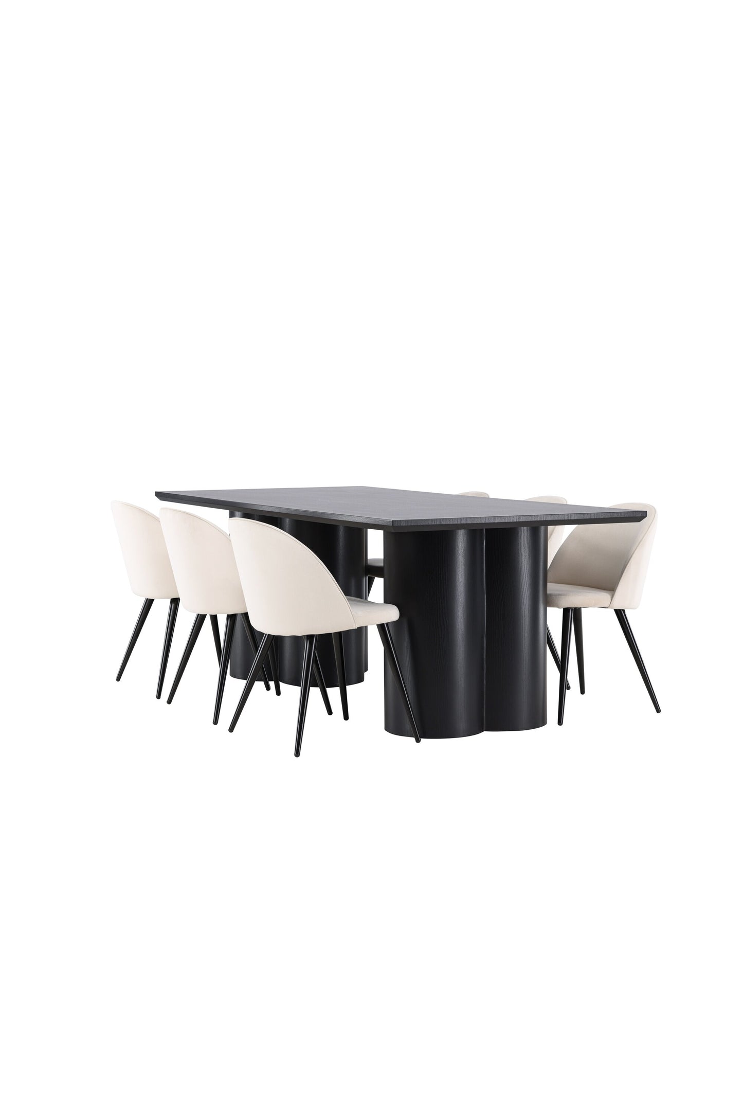 Olivia Matbord med Velvet Stolarna – MDF
