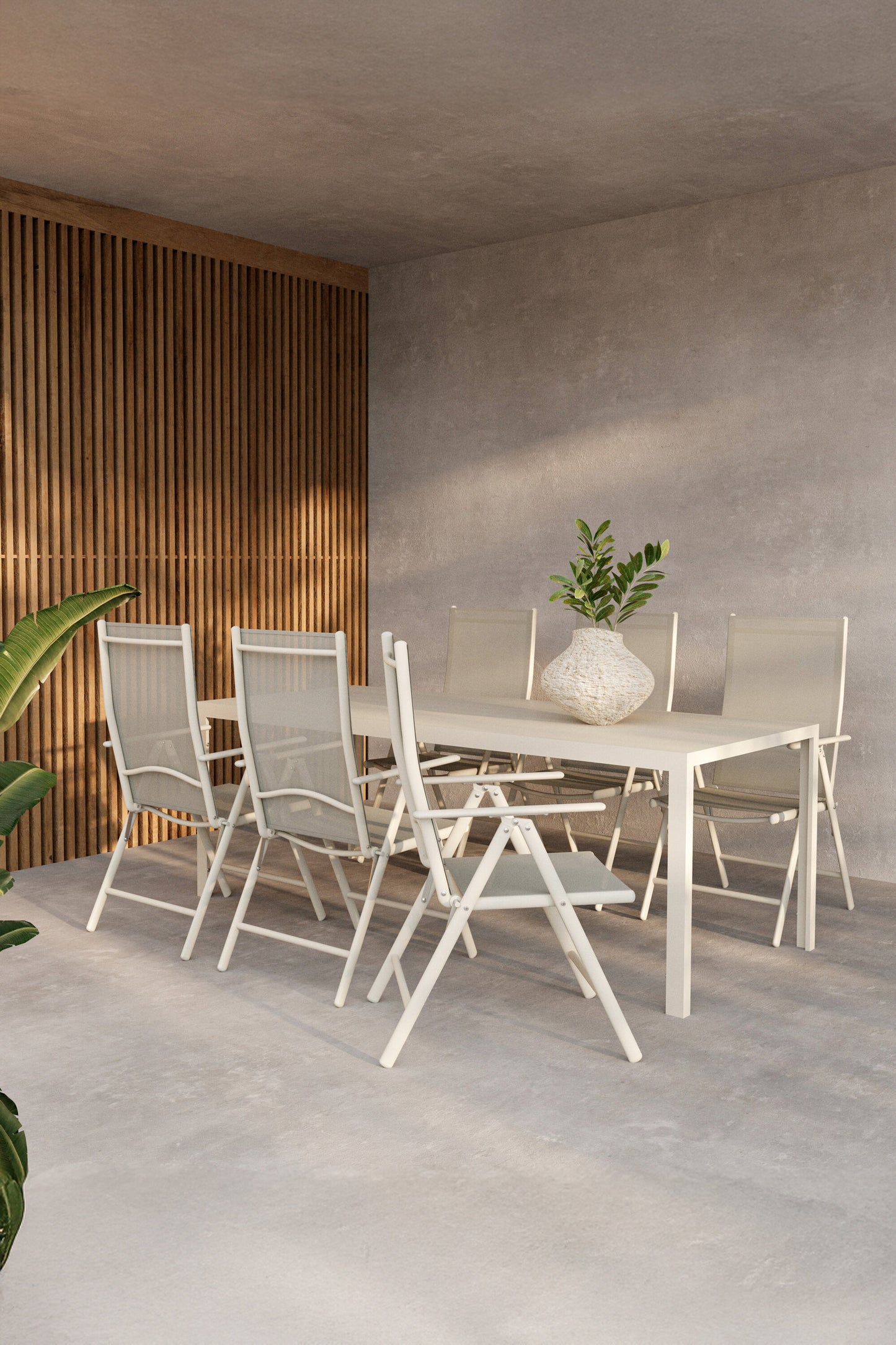 Break Matbord med Break Stolarna – Aluminium