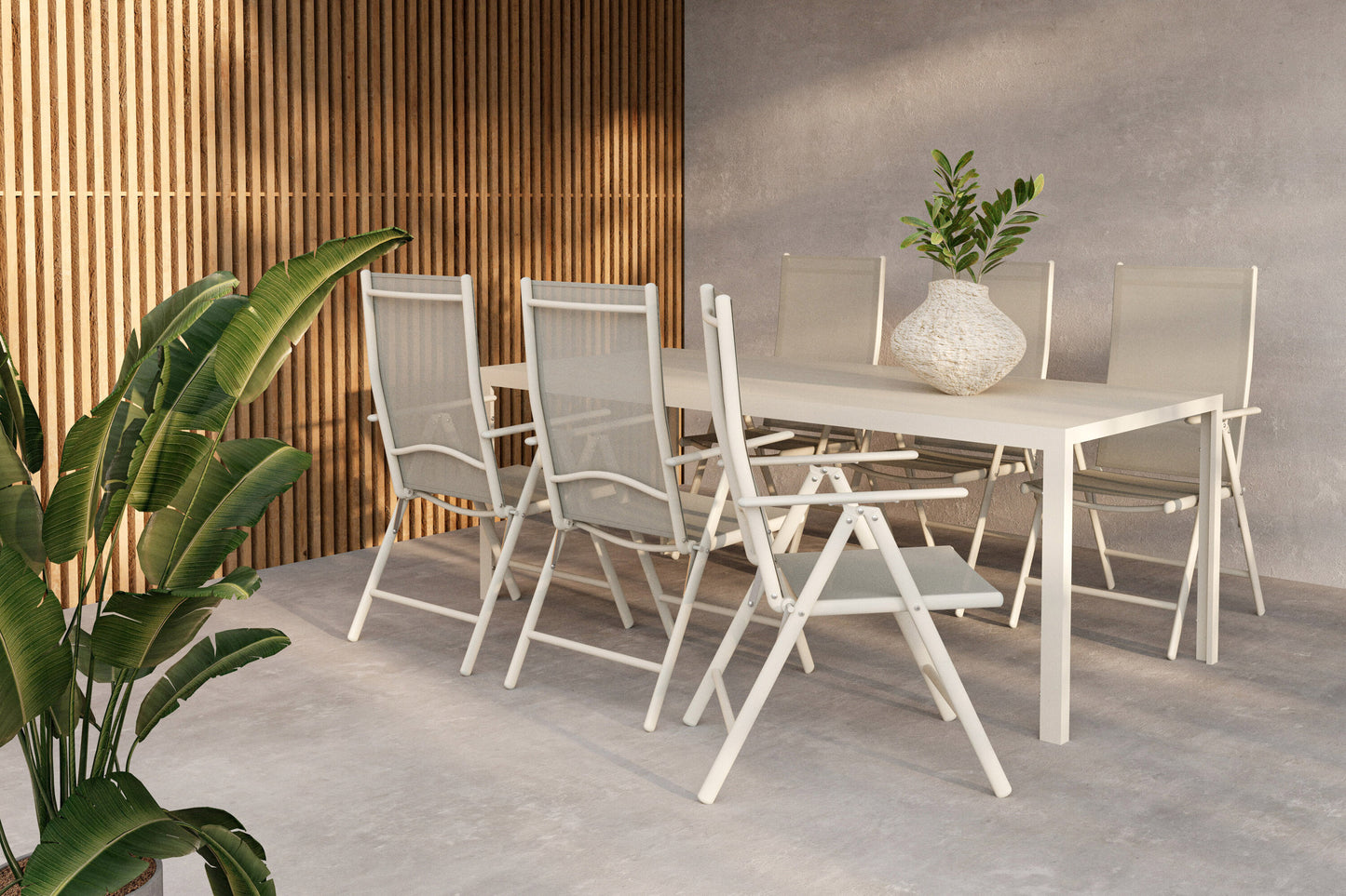 Break Matbord med Break Stolarna – Aluminium