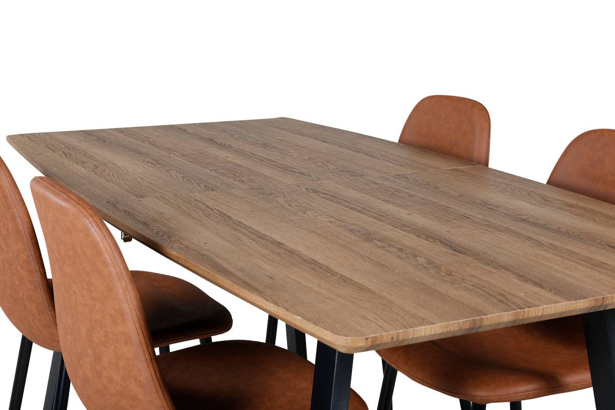 Inca Matbord med Polar Stolarna – Bord: 75,5x160x85 Stol: 53x87x44