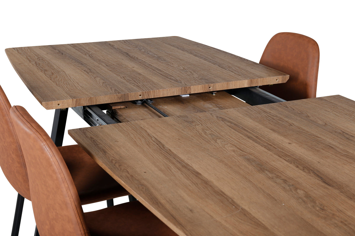 Inca Matbord med Polar Stolarna – Bord: 75,5x160x85 Stol: 53x87x44