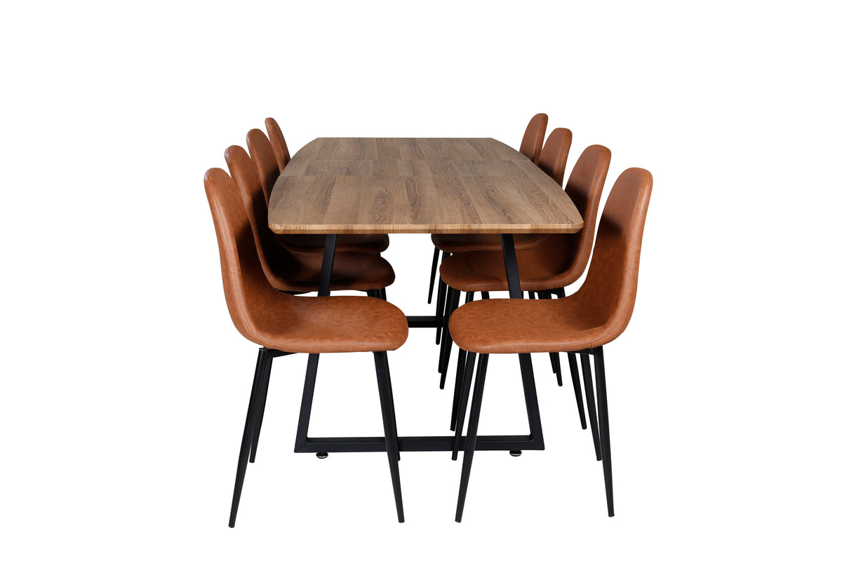 Inca Matbord med Polar Stolarna – Bord: 75,5x160x85 Stol: 53x87x44
