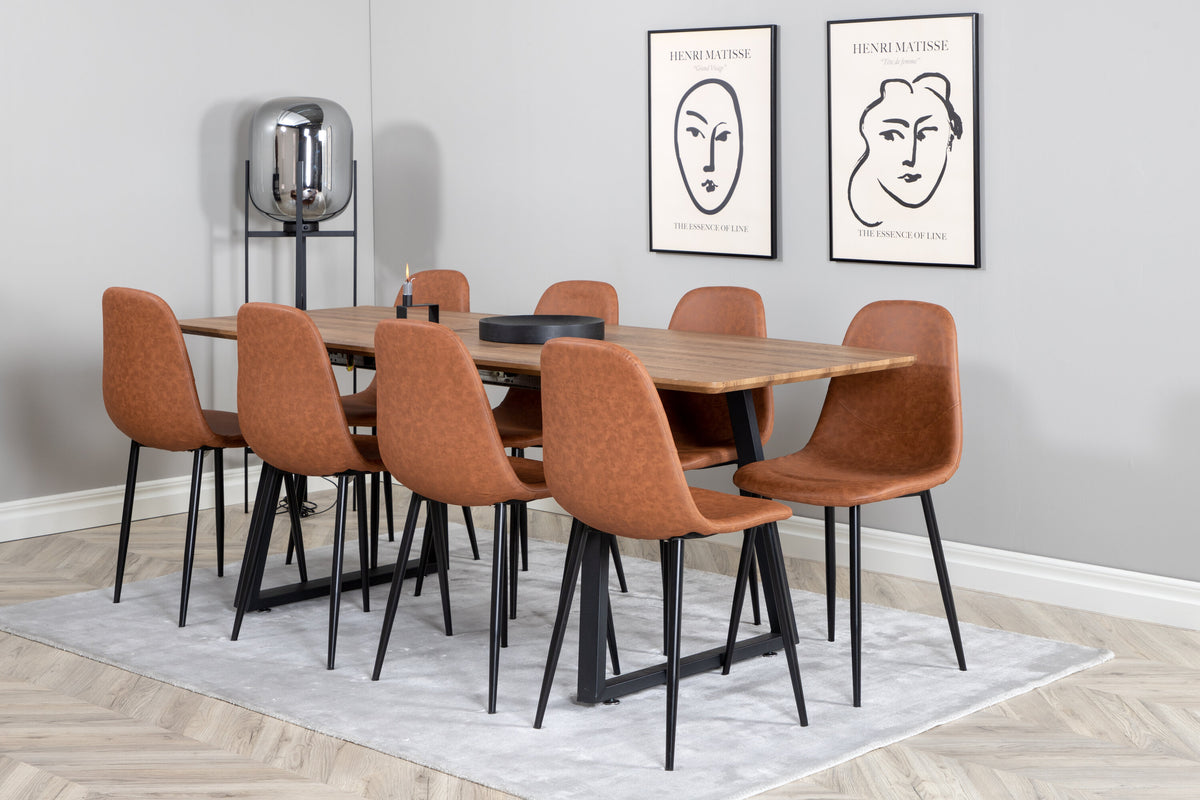 Inca Matbord med Polar Stolarna – Bord: 75,5x160x85 Stol: 53x87x44