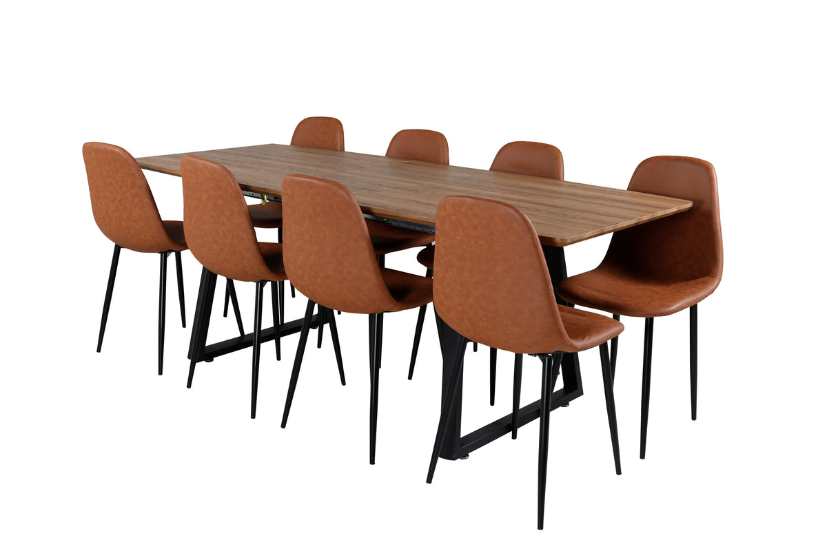 Inca Matbord med Polar Stolarna – Bord: 75,5x160x85 Stol: 53x87x44