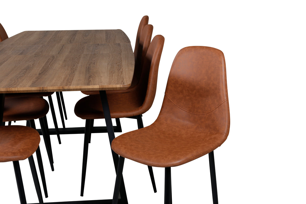 Inca Matbord med Polar Stolarna – Bord: 75,5x160x85 Stol: 53x87x44