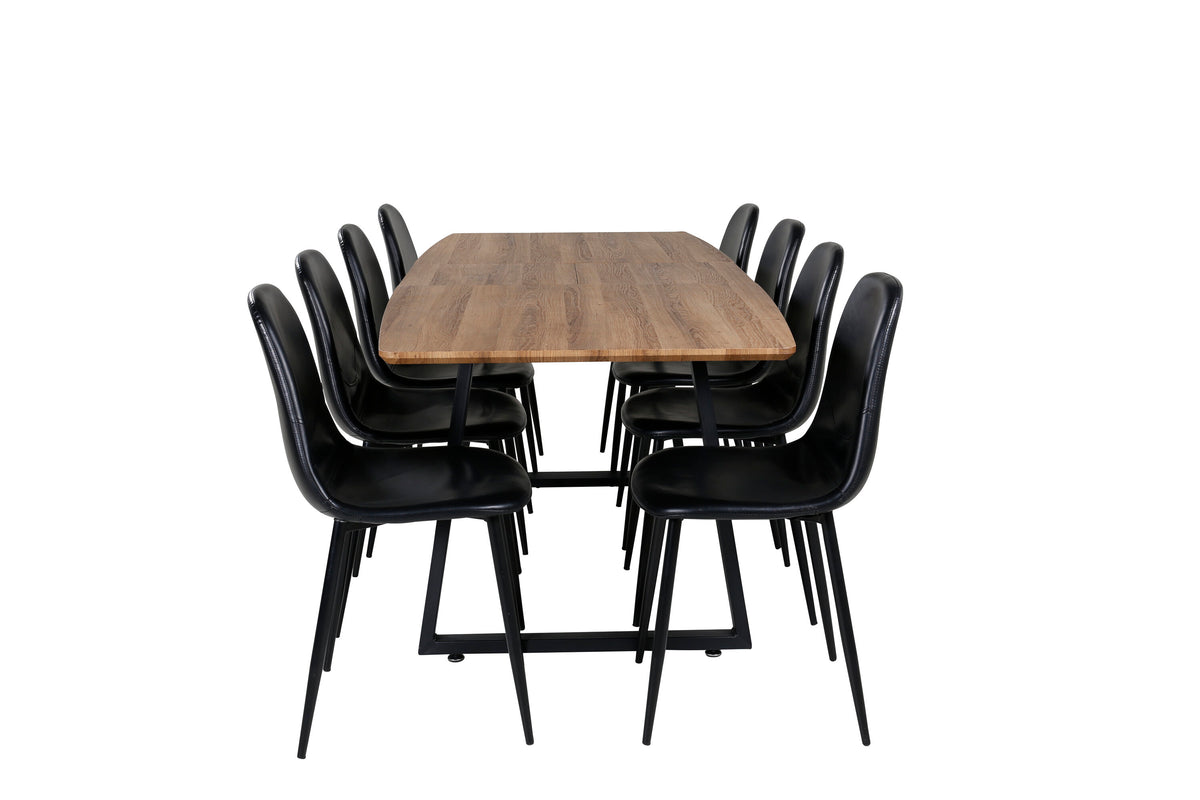 Inca Matbord med Polar Stolarna – Bord: 75,5x160x85 Stol: 43x85,3x43,5