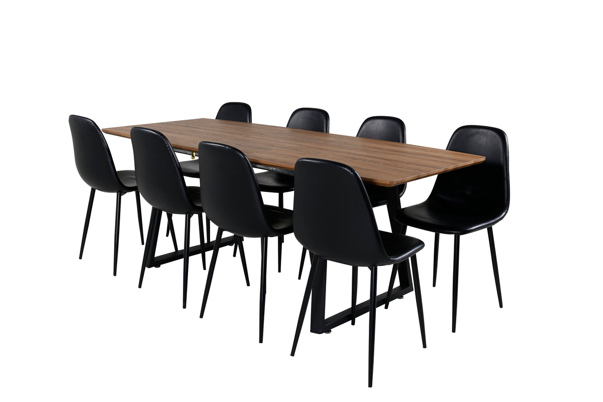 Inca Matbord med Polar Stolarna – Bord: 75,5x160x85 Stol: 43x85,3x43,5