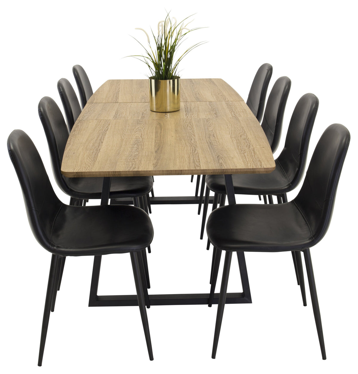 Inca Matbord med Polar Stolarna – Bord: 75,5x160x85 Stol: 43x85,3x43,5