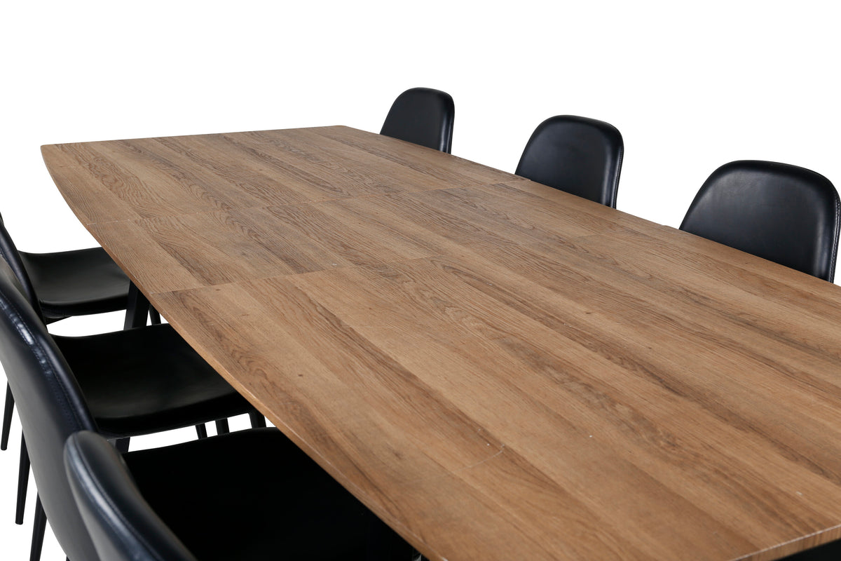 Inca Matbord med Polar Stolarna – Bord: 75,5x160x85 Stol: 43x85,3x43,5