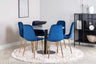 Estelle Matbord med Polar Stolarna – Bord: ⌀106 Stol: 52x86x44