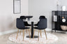 Estelle Matbord med Polar Stolarna – Bord: ⌀106 Stol: 52x86x44