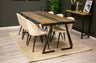 Jakarta Matbord med Velvet Stolarna – Bord: 75x200x90 Stol: 57x76,5x50
