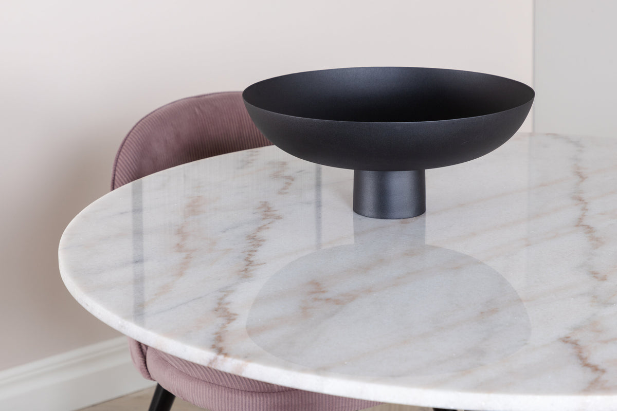 Estelle Matbord med Velvet Stolarna – Bord: ⌀106 Stol: 57x76,5x50