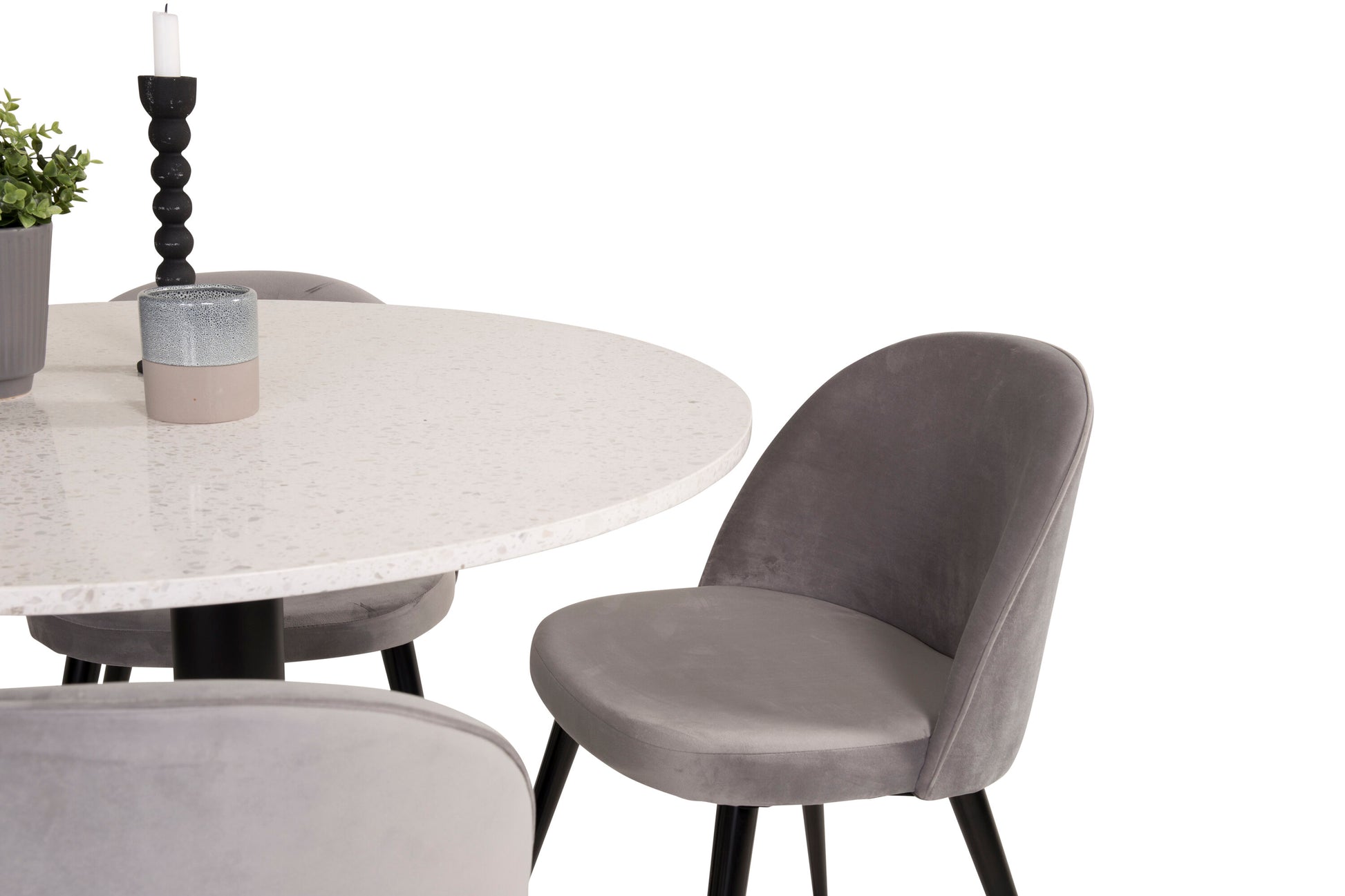Razzia Matbord med Velvet Stolarna Matgrupp