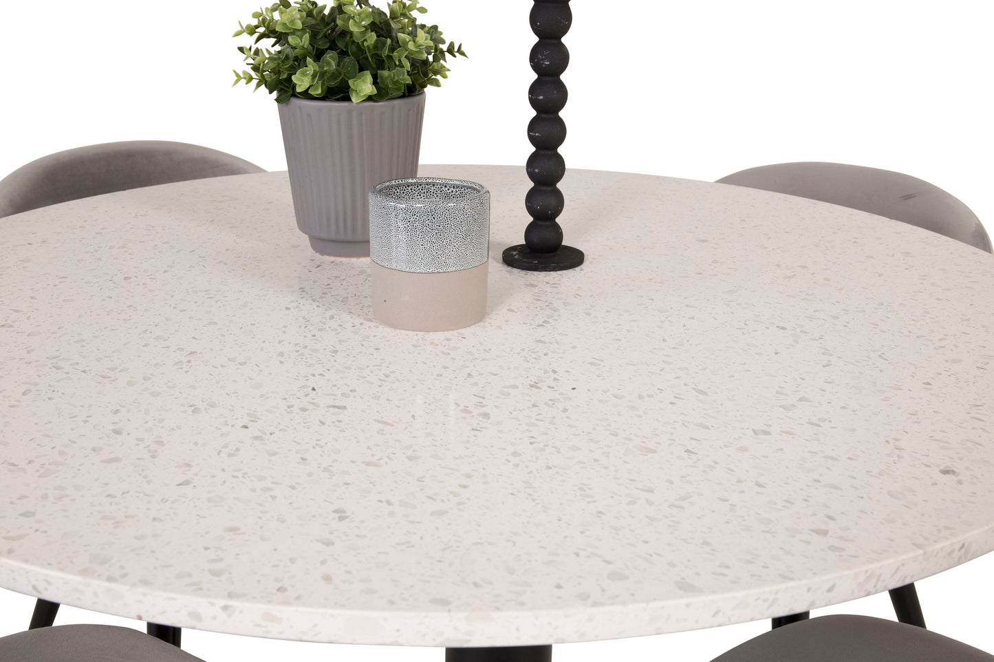 Razzia Matbord med Velvet Stolarna Matgrupp