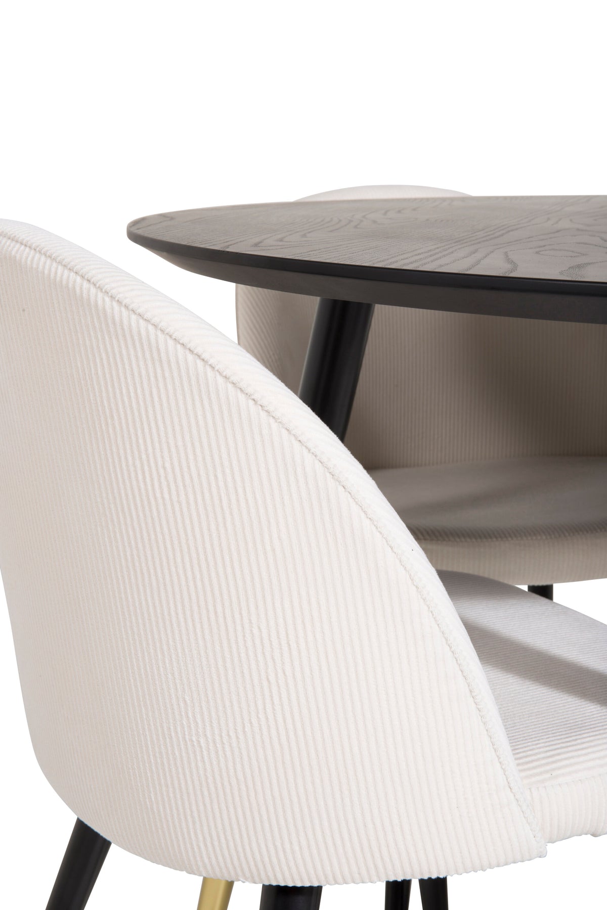 Dipp Matbord med Velvet Stolarna – Bord: ⌀115 Stol: 57x76,5x50