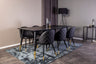 Dipp Matbord med Velvet Stolarna – Bord: 75x180x90 Stol: 57x76,5x50