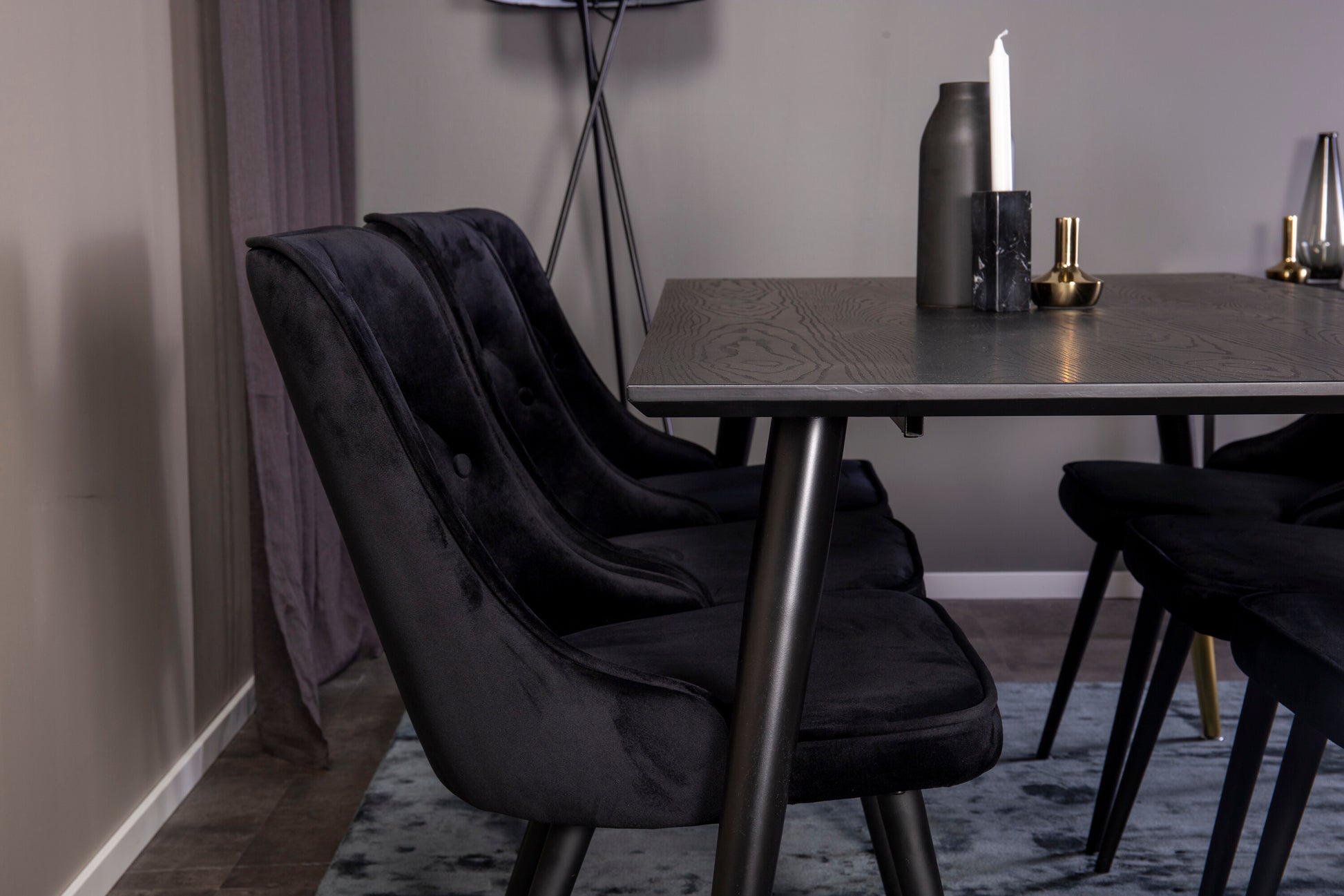 Dipp Matbord med Velvet Deluxe Stolarna Matgrupp