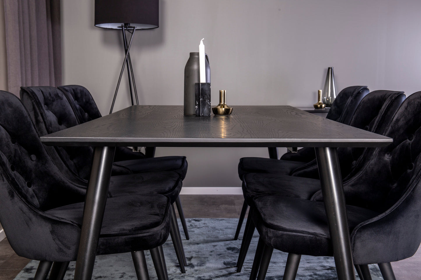 Dipp Matbord med Velvet Deluxe Stolarna Matgrupp