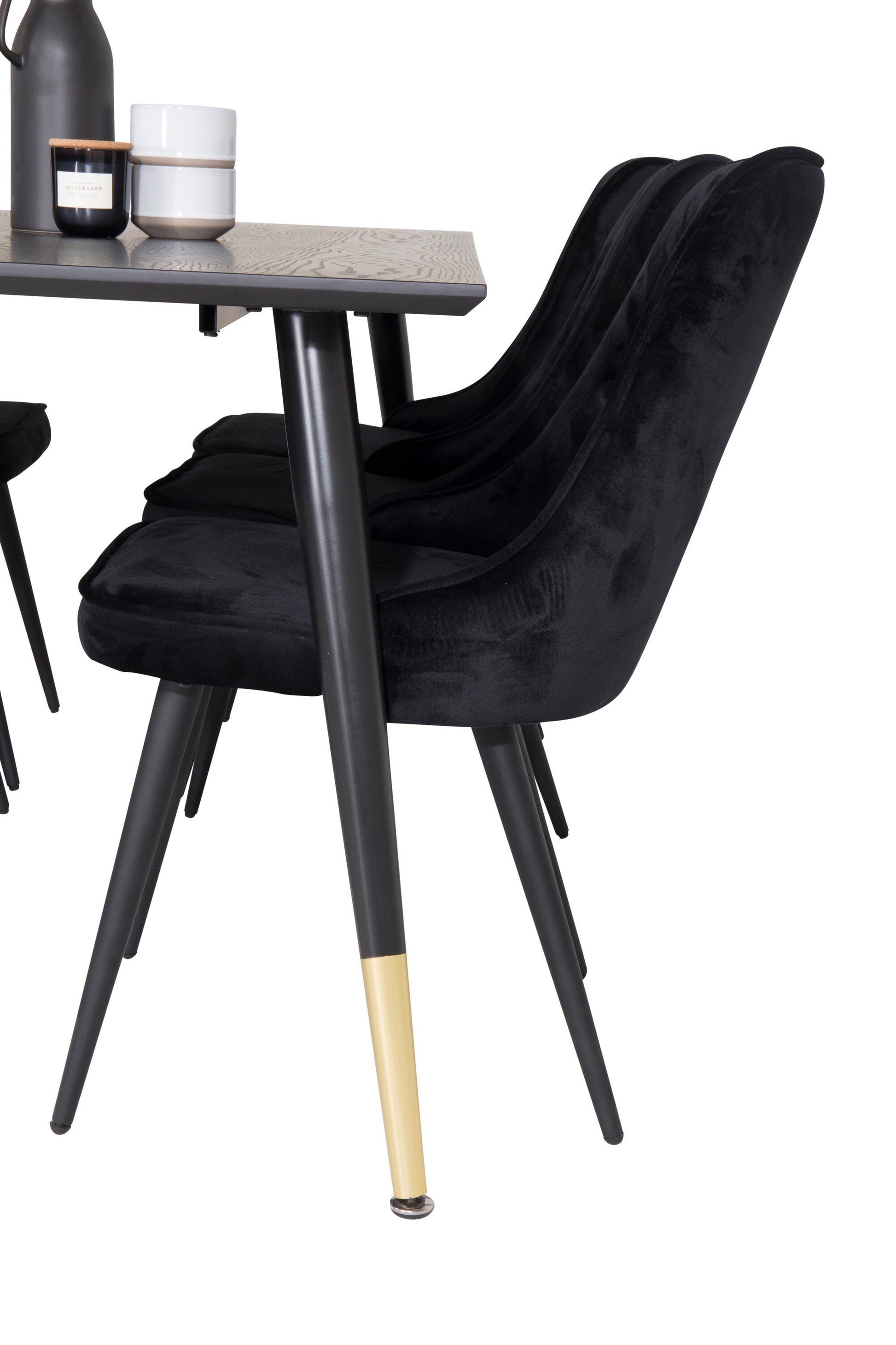 Dipp Matbord med Velvet Deluxe Stolarna Matgrupp