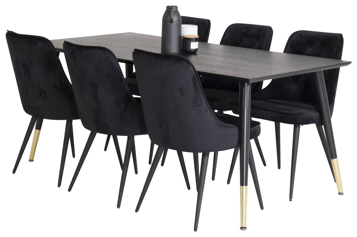 Dipp Matbord med Velvet Deluxe Stolarna Matgrupp