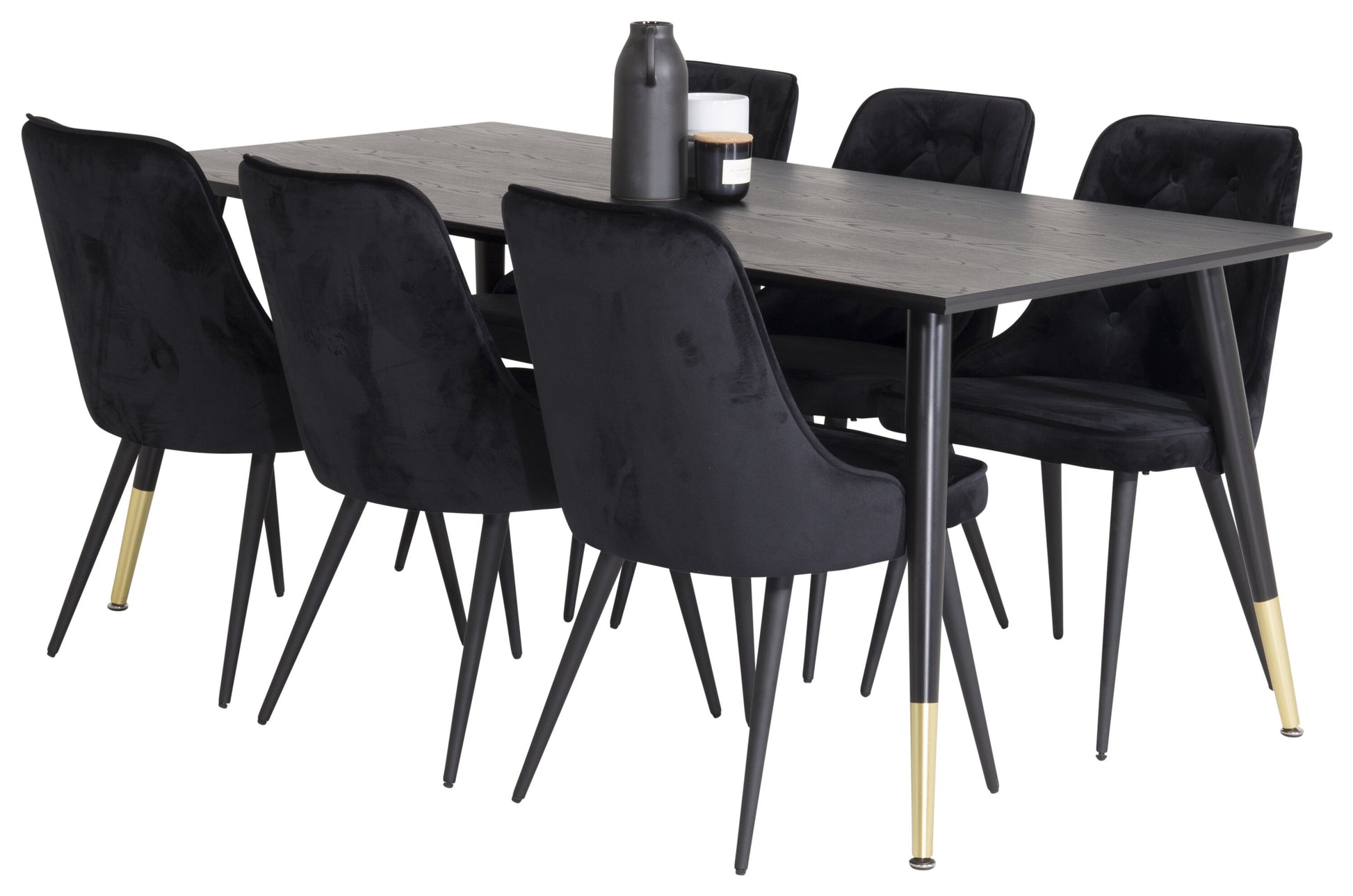 Dipp Matbord med Velvet Deluxe Stolarna Matgrupp
