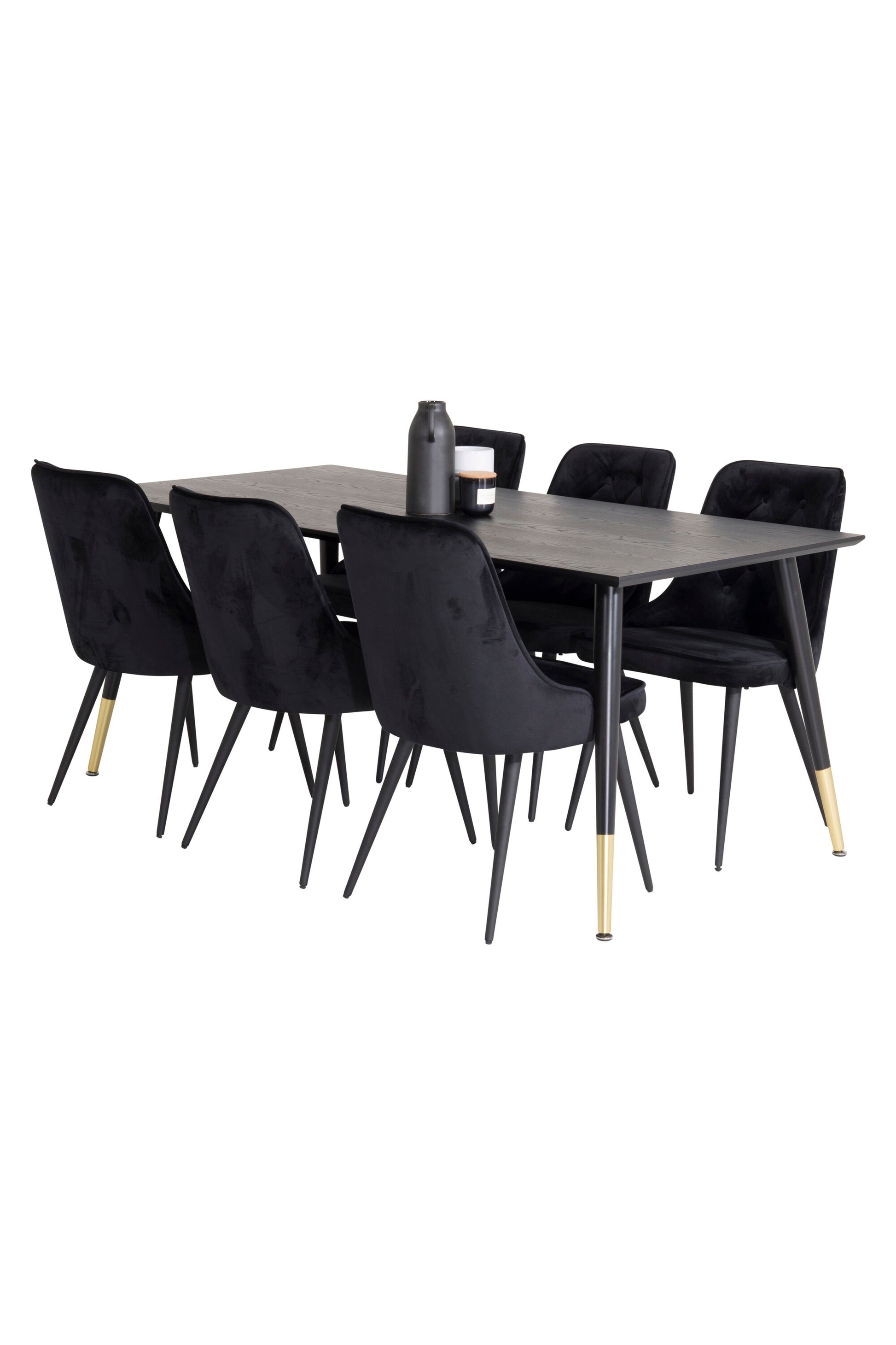 Dipp Matbord med Velvet Deluxe Stolarna Matgrupp