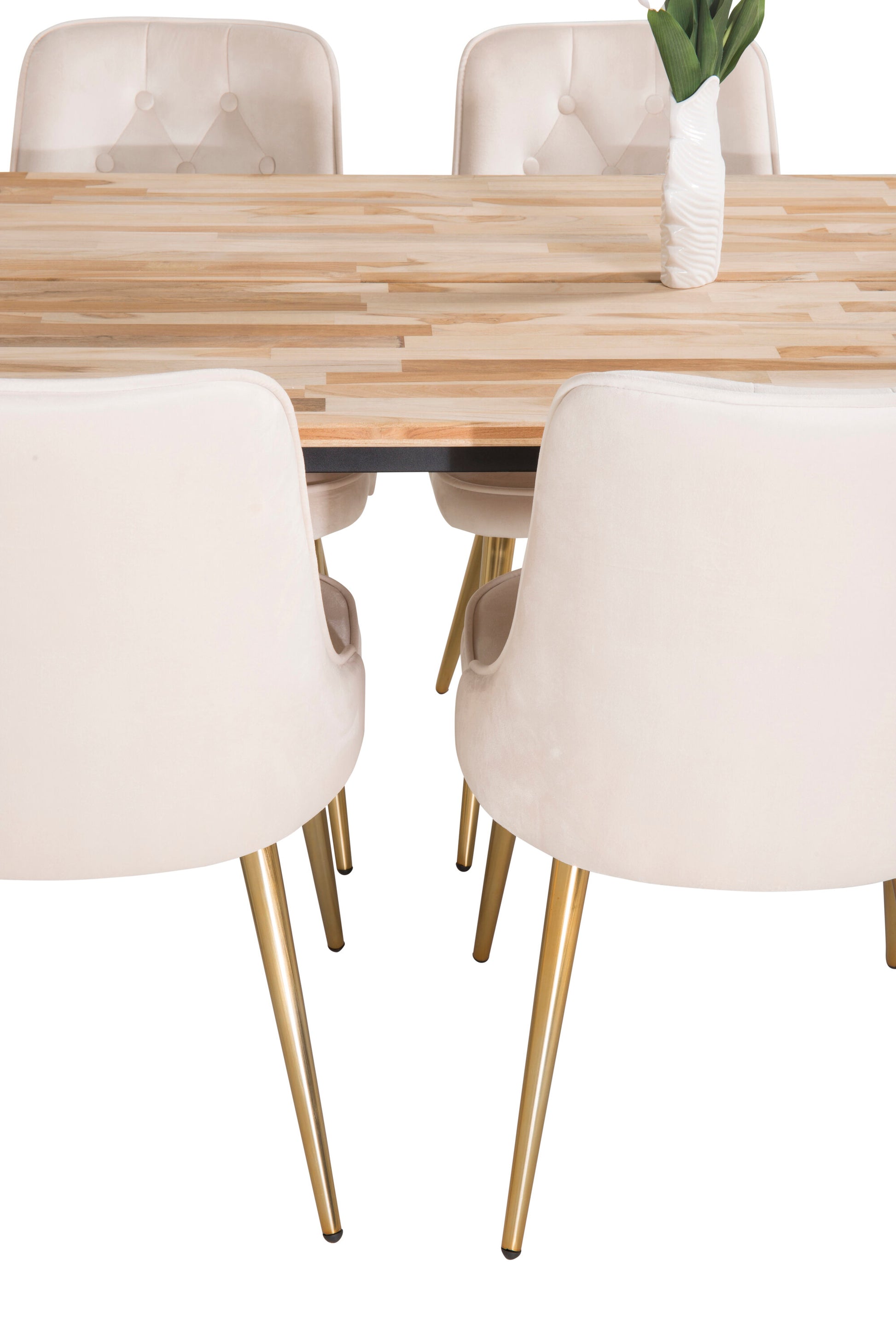 Cirebon Matbord med Velvet Deluxe Stolarna Matgrupp