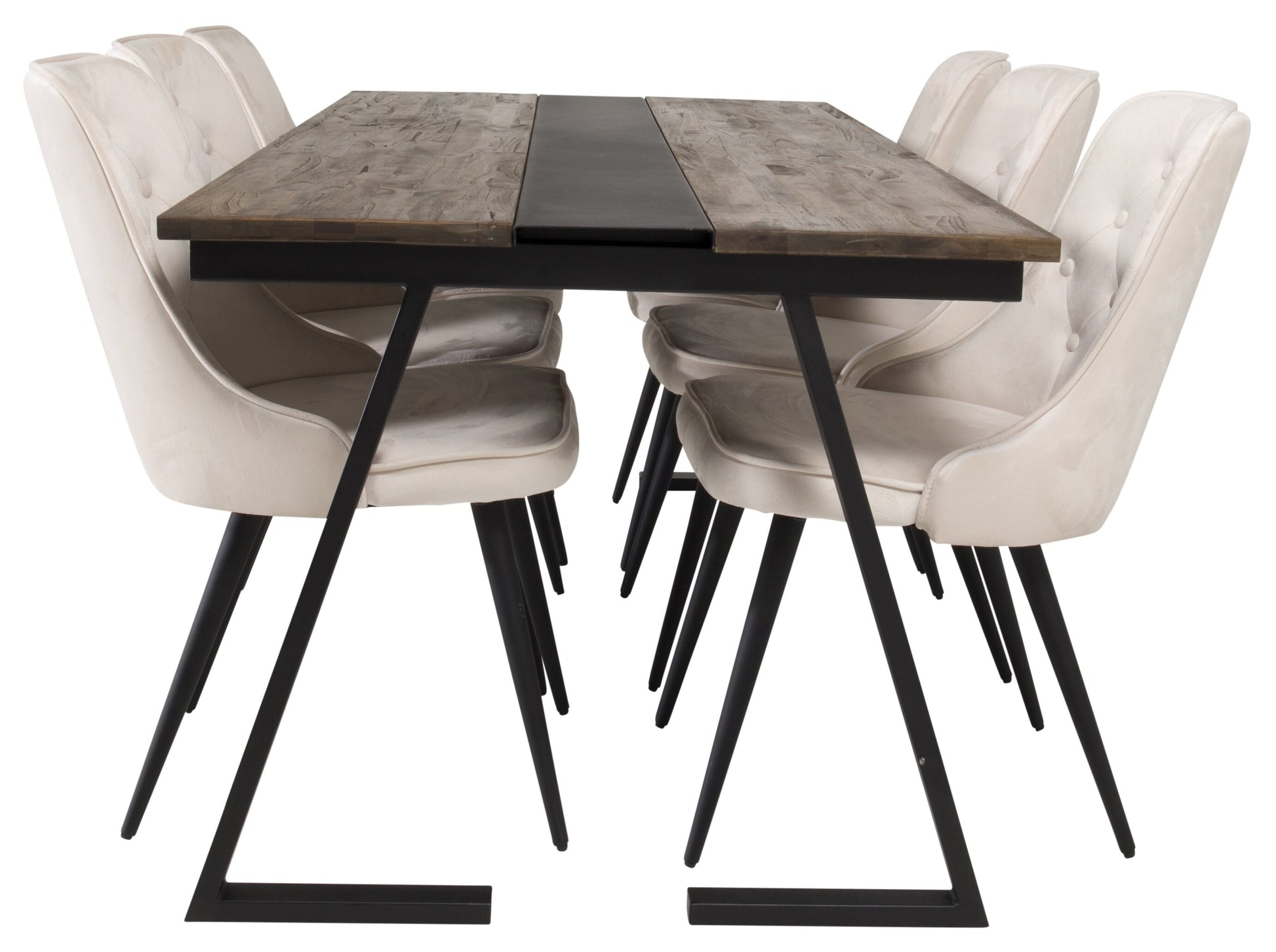 Jakarta Matbord med Velvet Deluxe Stolarna Matgrupp